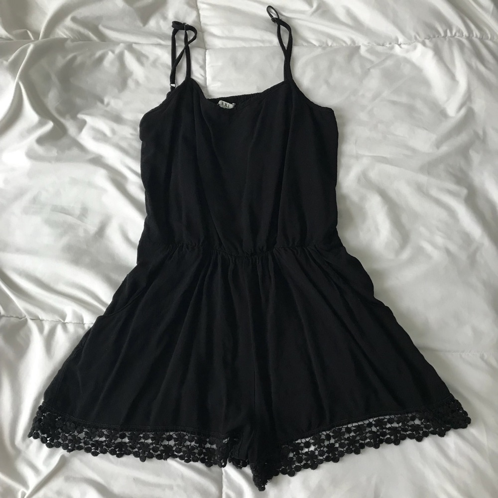 Forever 21 romper with crochet detailing